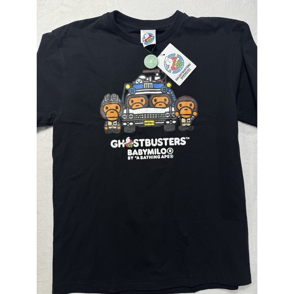Bape Ghostbusters Bahy Milo Tee #6 Black XL NWT 35th Anniversary 2019 Ecto1